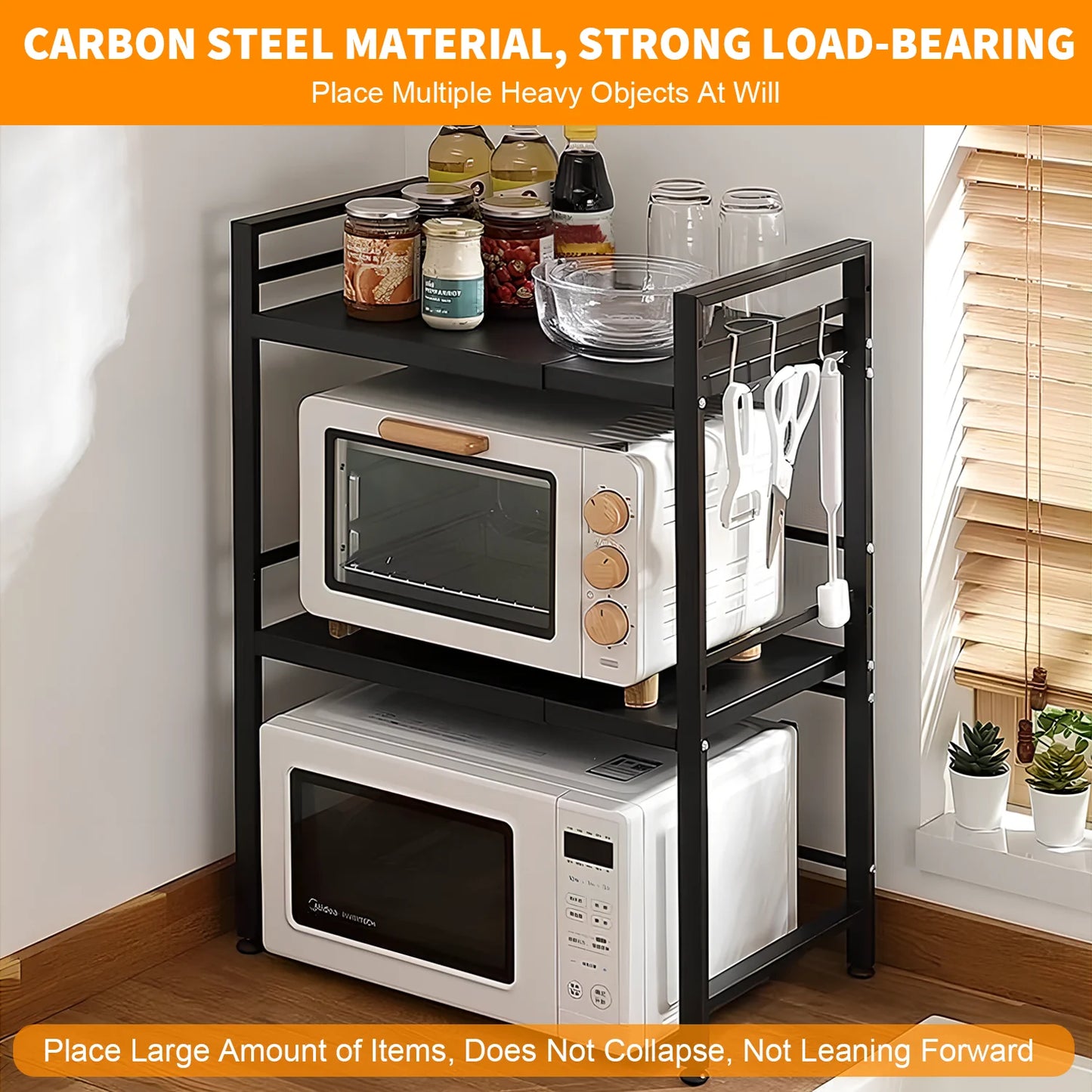 Microwave Multi-Layer Storage Shelf