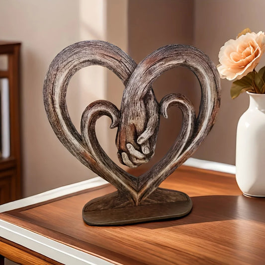 Heart Holding Hands Art Sculpture