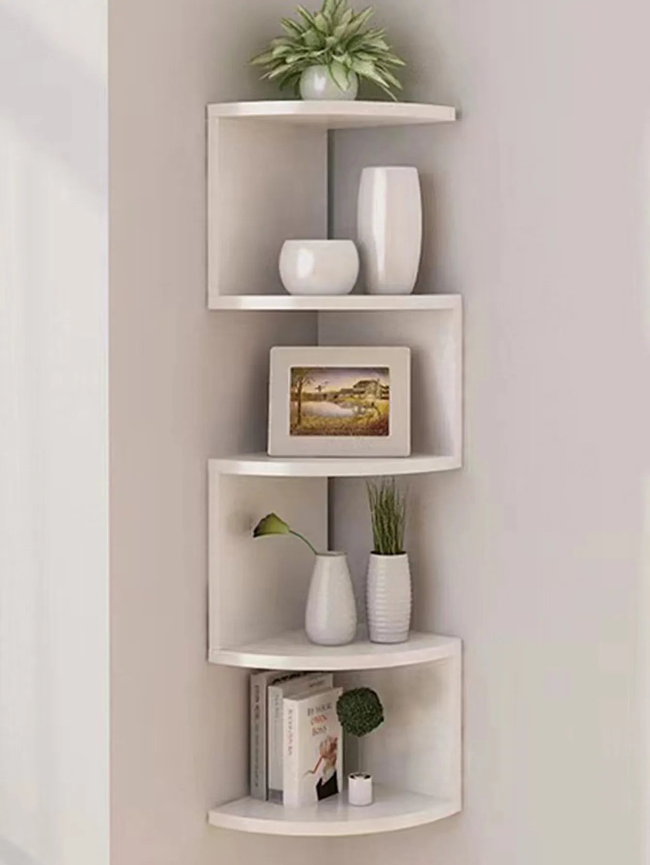 2/4/5-Layers Corner Floating Shelf