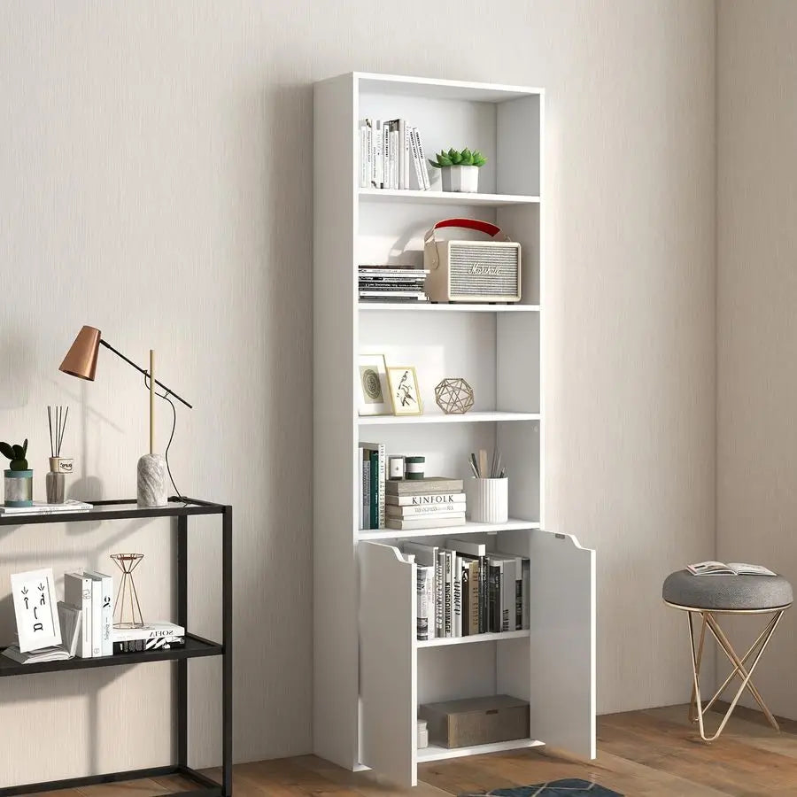 6 Tier Bookcase with 2 Doors.