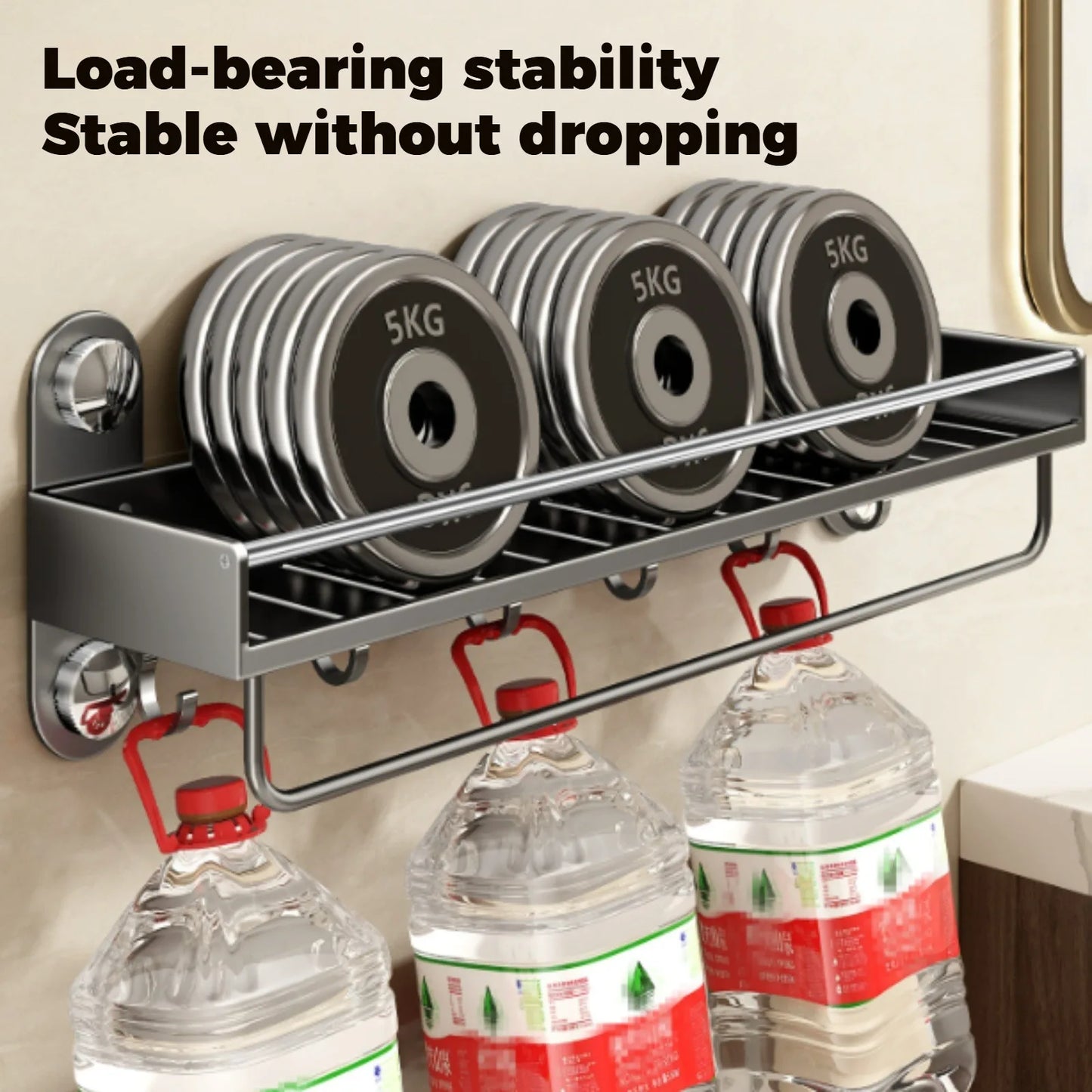 No Drill Bathroom Rack