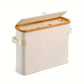 Bamboo toilet paper holder with lid