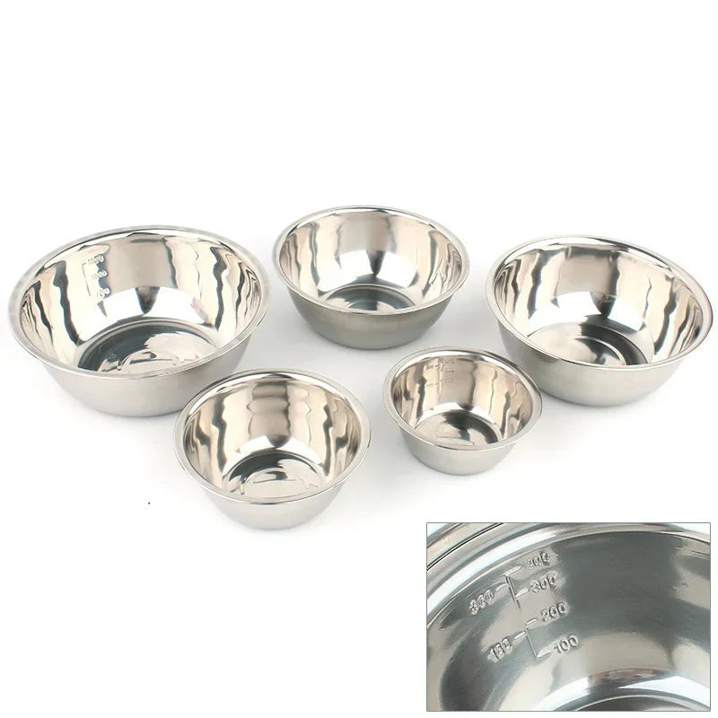 5 Pcs Stainless Steel Mixing Bowl Set
