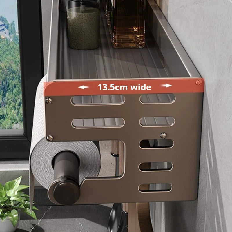 Wall-Mounted Kitchen Spice Storage Rack