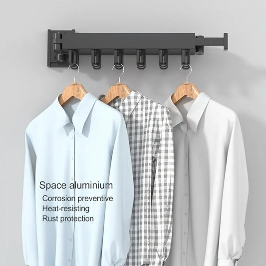 Wall-Mounted Foldable Clothes Drying Rack