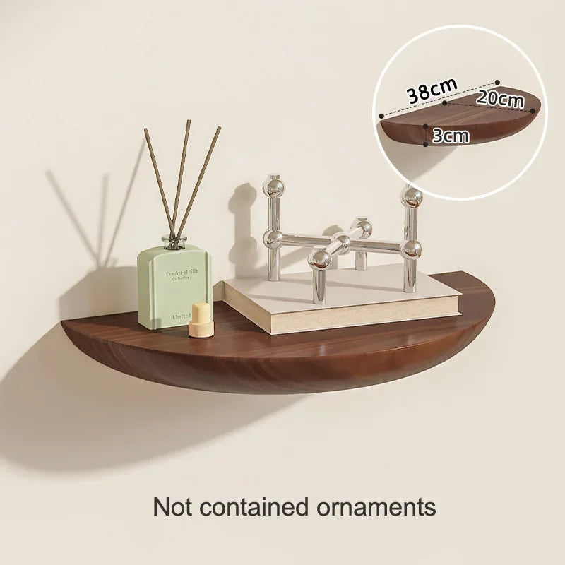 Wooden Semicircle Wall Shelves