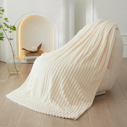 Wide Striped Soft Blanket