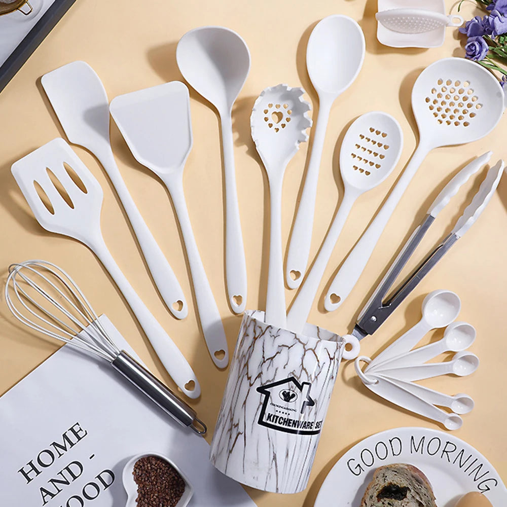 18Pcs Food Grade Silicone Kitchen Cookware