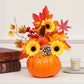 Autumn Pumpkin Sunflower Ornament