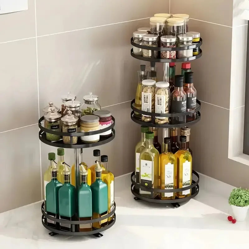 360°Rotating Kitchen Spice Storage Rack
