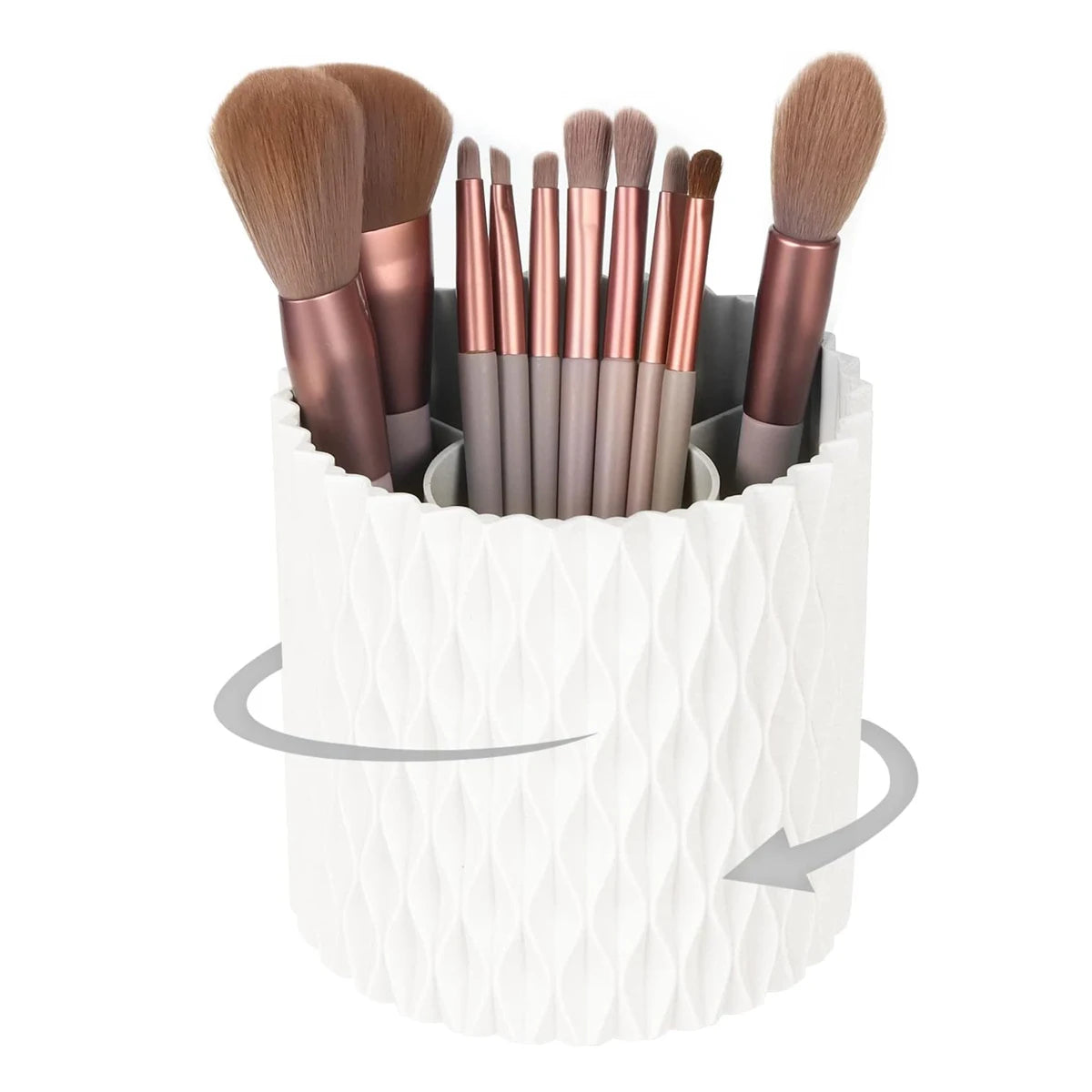 360 Rotating Cosmetics Makeup Brush Organiser