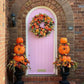 Autumn Peony Pumpkin Wreath