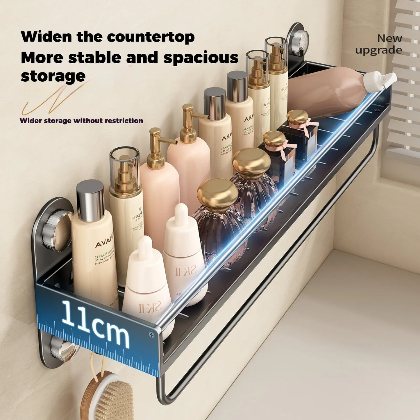 No Drill Bathroom Rack