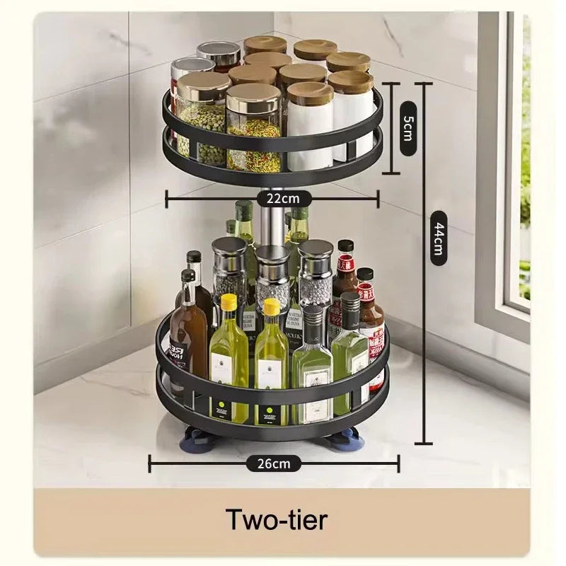 360°Rotating Kitchen Spice Storage Rack