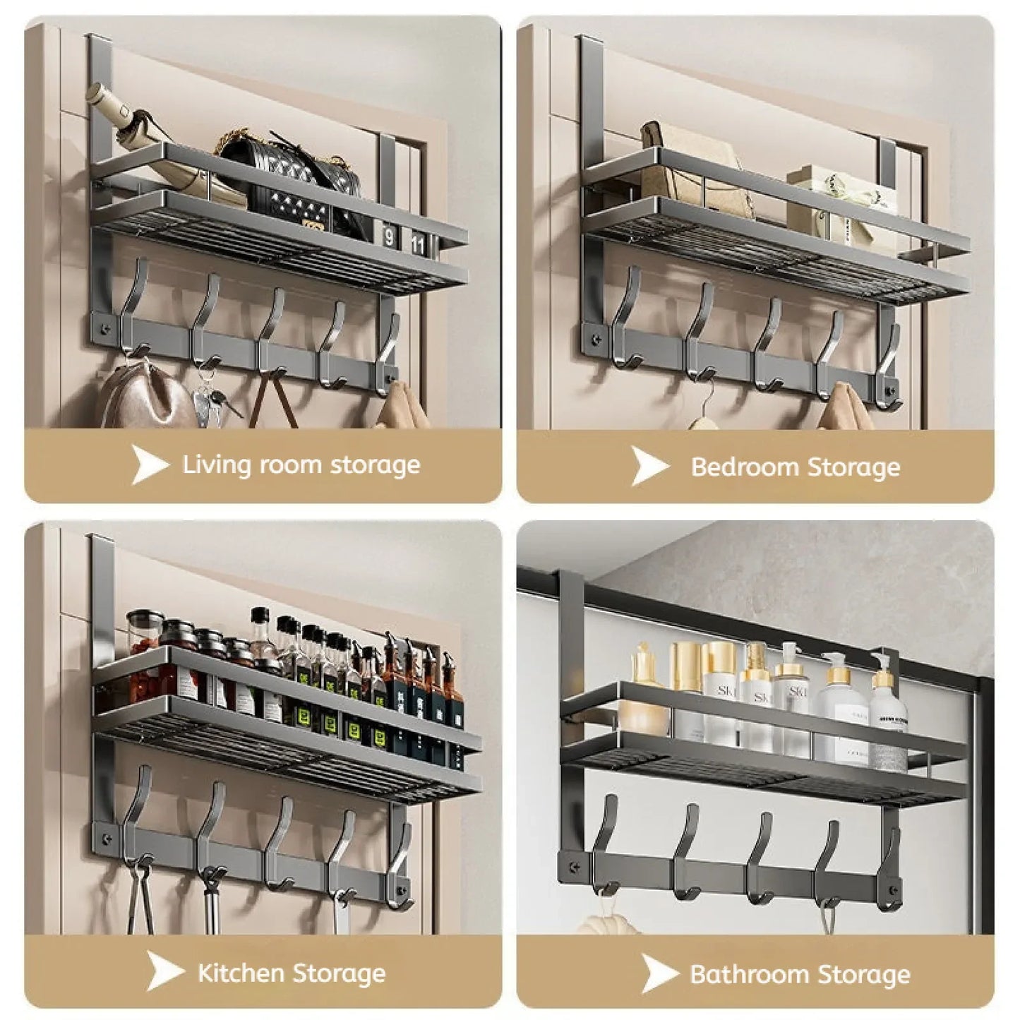 Entry Hardware Door Storage Rack Over-The-Door Storage Rack – HOME MAKERS COLLECTIVE