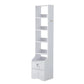 Thin Bookshelves with Lockable Drawer