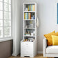 Thin Bookshelves with Lockable Drawer