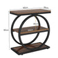 3-Tier End Table with Storage Shelves
