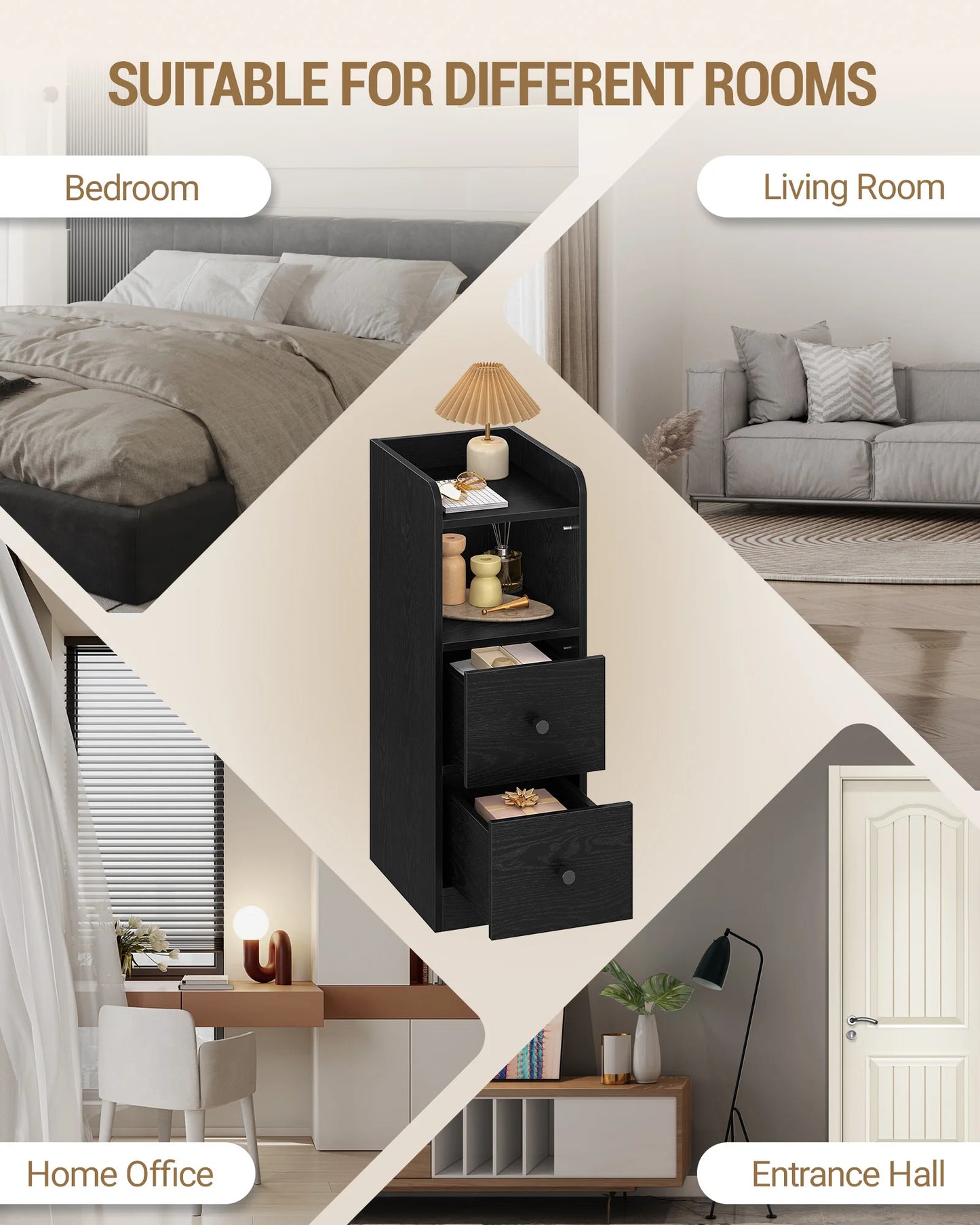 Slim Bedside Table