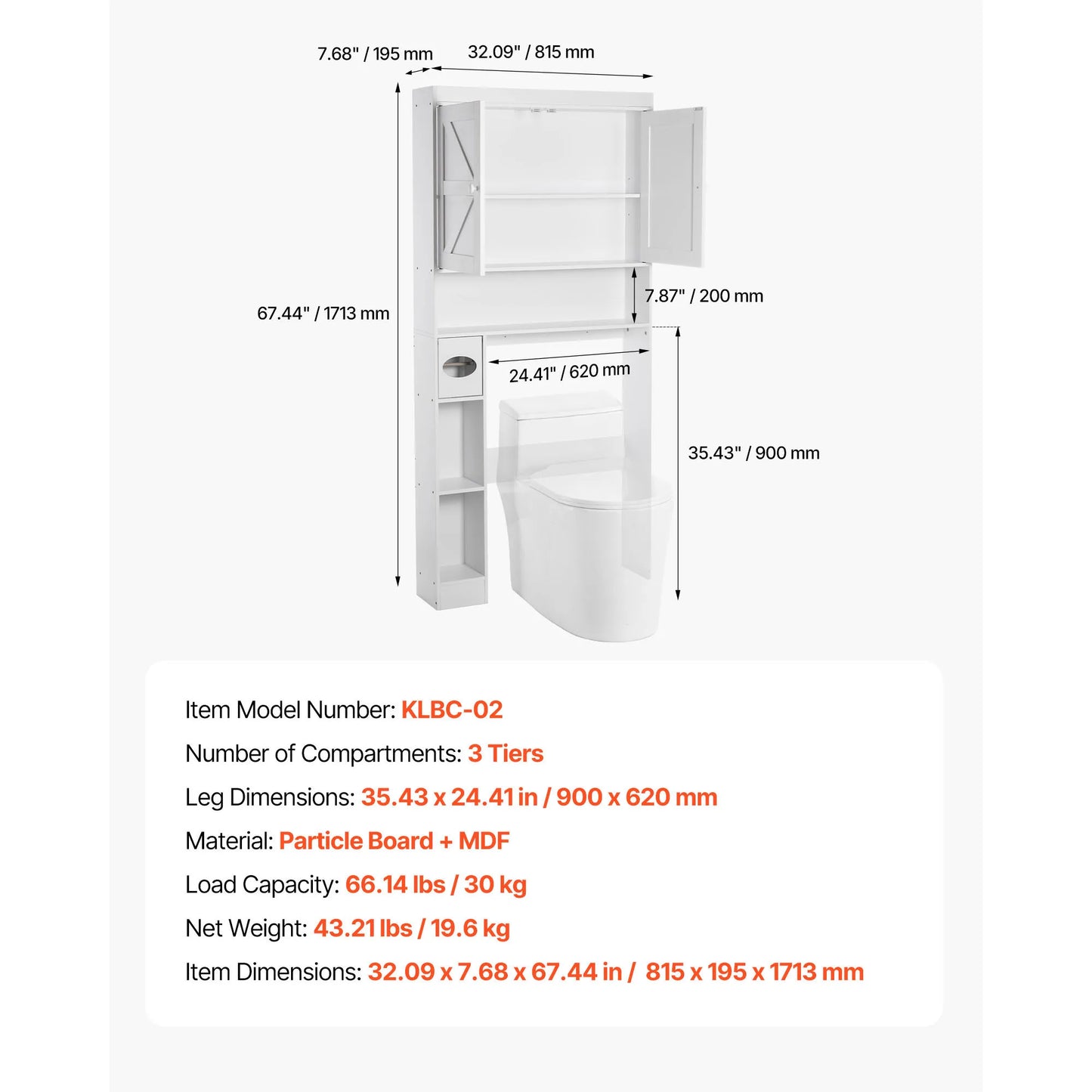 Over The Toilet Storage Cabinet