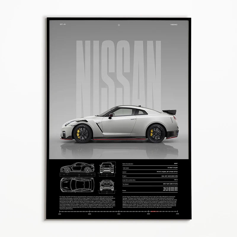 Black & White Famous Cars Posters