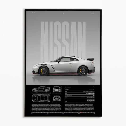 Black & White Famous Cars Posters