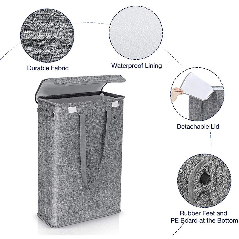 45L thin laundry basket with cover