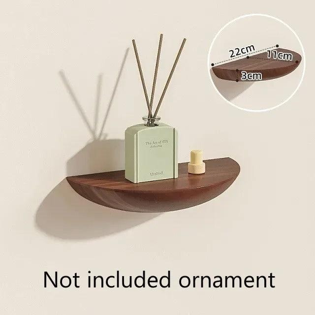Wooden Semicircle Wall Shelves