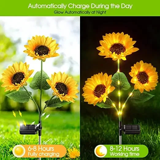 Outdoor Solar Sunflowers Garden Lights