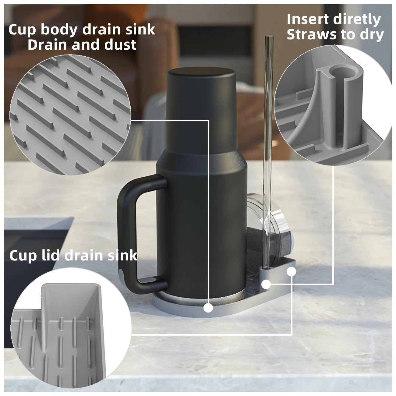 Silicone Tumbler Drying Rack