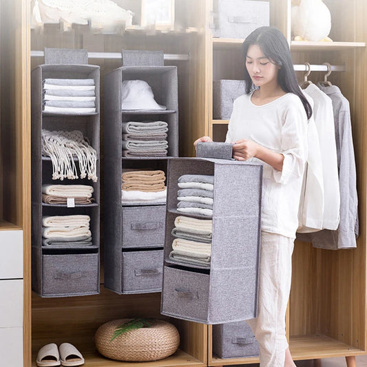Cotton Linen Hanging Storage Drawer