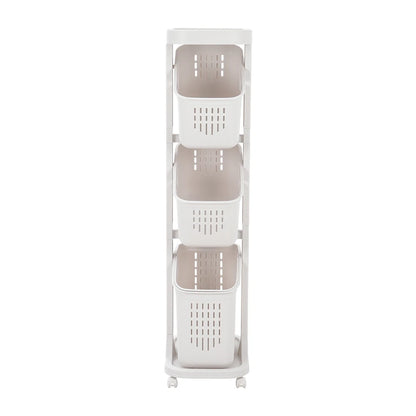 4-Tier Laundry Basket with Wheels