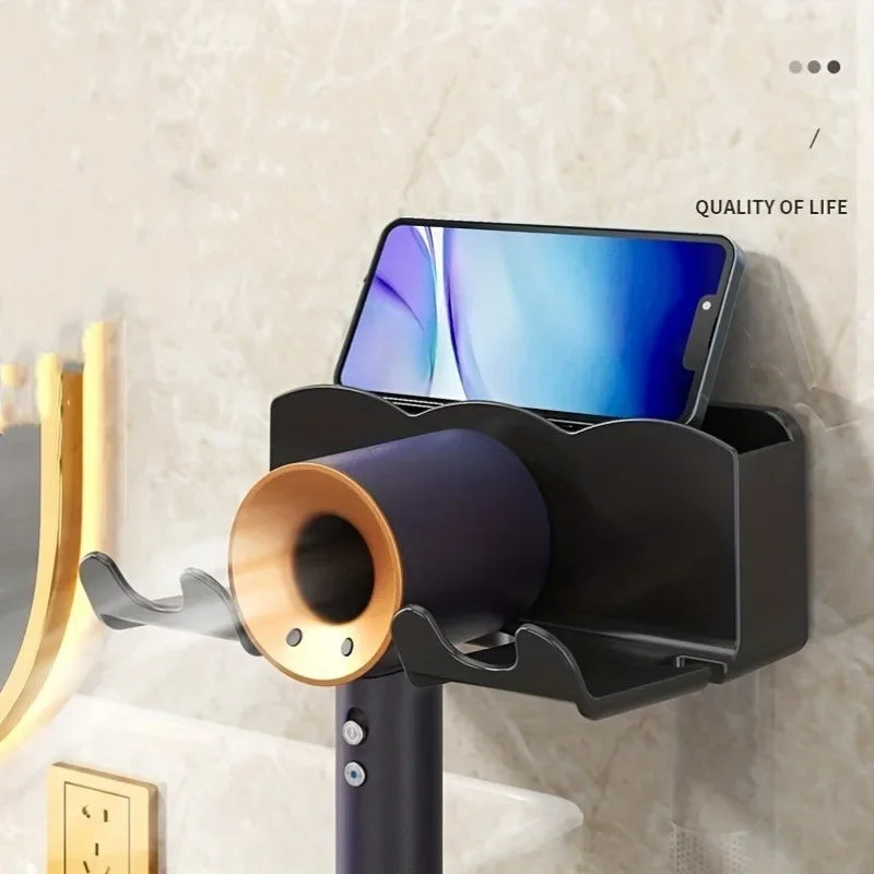 Hair dryer storage rack