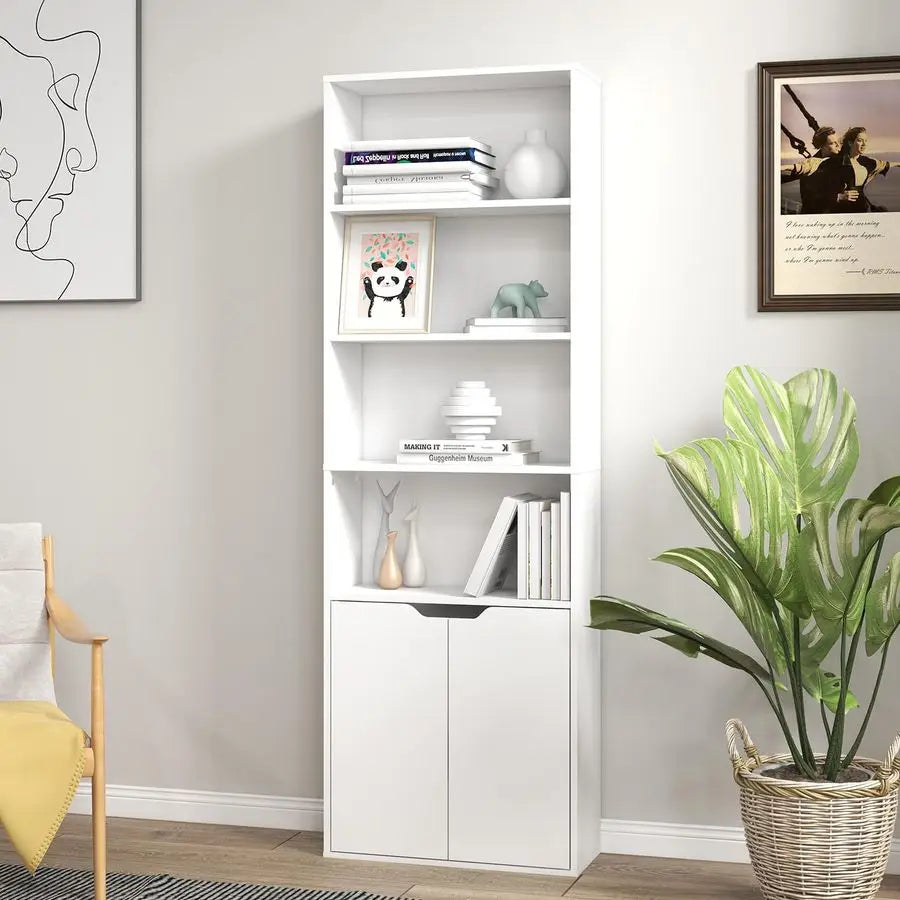 6 Tier Bookcase with 2 Doors.